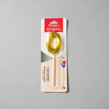 Dortová svíčka Dortisimo Svíčka zlatá číslo 0