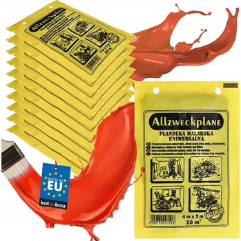 Krycí plachta 25 KS FÓLIE MALÍŘSKÁ 4X5 M SILNÁ OCHRANNÁ PLACHTA STAVEBNÍ PRO MALOVÁNÍ