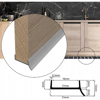soklová lišta PVC lišta 17 x 12, délka 150 cm, šedá