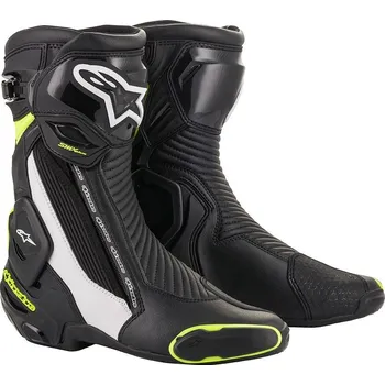 Moto obuv ALPINESTARS boty SMX PLUS V2 black/white/fluo yellow - 44