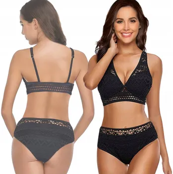 Dámské plavky Dvoudílné plavky Sapphire černé 3XL push-up kalhotky