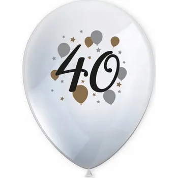 Balónek Latexové Balónky Číslice Číslo 40 k 40. Narozeninám Oslava Čtyřicítky Party 6 Ks.