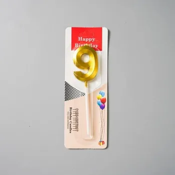 Dortová svíčka Dortisimo Svíčka zlatá číslo 9