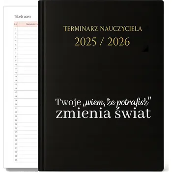 Kalendář Knižkový kalendář pro učitele 2026 A5 FunnyCase černý