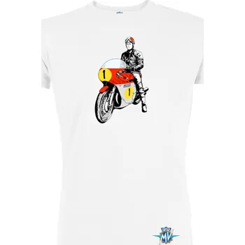 Pánské tričko MV AUGUSTA triko AGOSTINI white - S