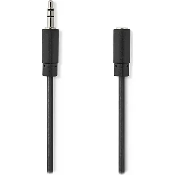Datový kabel NEDIS stereofonní audio kabel/ 3,5mm jack zástrčka - 3,5mm jack zásuvka/ černý/ bulk/ 2m