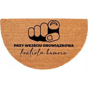 Rohožka EKOLOGICKÁ PŮLKRUHOVÁ KOKOSOVÁ ROHOŽKA PROTI UKLOUZNUTÍ 40X70CM - ODOLNÁ