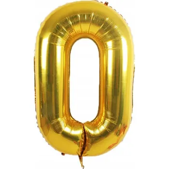 Balónek Fóliový balónek Číslice 0 zlatá dekorace k narozeninám 80 cm