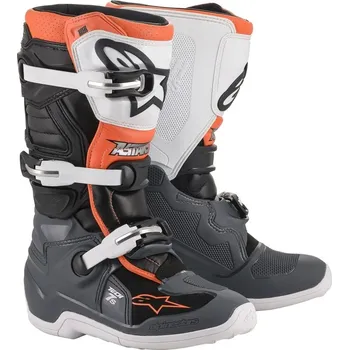 Moto obuv ALPINESTARS boty TECH 7 S dětské black/grey/white/orange - 42/8