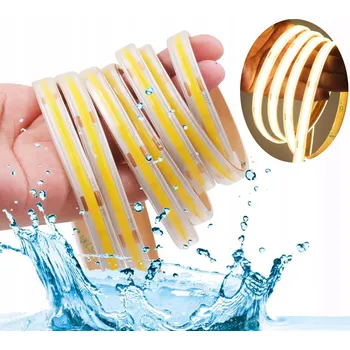 LED páska 1m LED COB pásek 24V 5W IP67 NEON teplá bílá termococon voděodolný