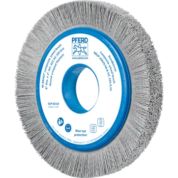 Brusný kotouč Pferd 79183729 | Rotační kartáč na odjehlení, brusné štětiny RBUP 20025/50,8 SIC 320 0,55