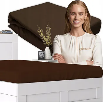 Prostěradlo Prostěradlo JERSEY s Gumou 180x200 Čokoláda