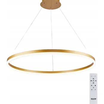 Stropní svítidlo LED STROPNÍ SVÍTIDLO ZÁVĚSNÝ LUSTR kruh + DÁLKOVÝ OVLADAČ zlatá