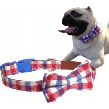 Obojek pro psa Obojek pro psa s motýlkem NICO Červený L