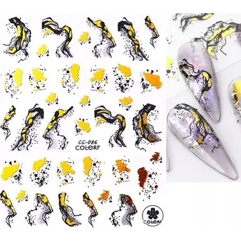 samolepka Samolepicí Samolepky na nehty 3D MRAMOR R56