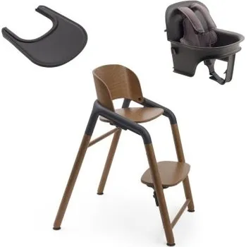 Jídelní židlička Bugaboo Giraffe Rostoucí židlička + Baby set + pultík - Warm Wood/Grey