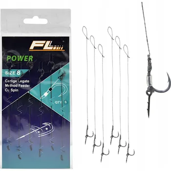 Rybářský háček Háčky s návazcem, protihrotné, FL s jehlou, 6 ks