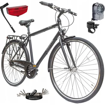 Městské kolo Městské kolo CHRISSON City One, rám 21 palců, kola 28", černé