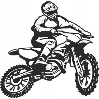 Obraz Nálepky na zeď 100x100cm černý motocykl