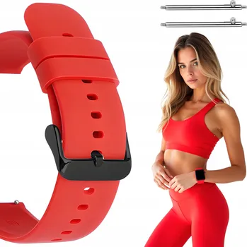 Řemínek na hodinky Univerzální červený řemínek Polax 20 mm