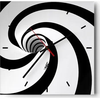 Hodiny Nástěnné hodiny do kuchyně 30x30 Abstrakce Stylové hodiny na skle Loft Tiché