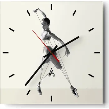 Hodiny Nástěnné hodiny do kuchyně 30x30 Abstrakce Stylové hodiny na skle Loft Tiché