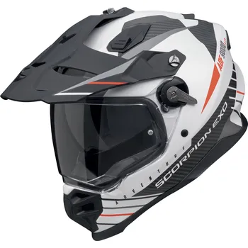 Helma na motorku SCORPION přilba ADF-9000 AIR Feat matt white/black/red - S