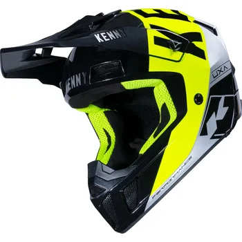 Helma na motorku KENNY přilba PERFORMANCE 23 black/neon yellow/silver - S