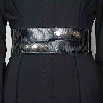 Opasek Dámský široký pružný strečový pásek Kaivo Černý