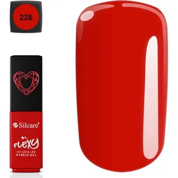 Lak na nehty Hybridní lak Flexy 228 červený 4,5 g na nehty, bez TPO