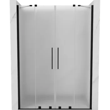 Sprchové dveře Mexen Velar Duo sprchové dveře posuvné 150 cm, mražené, černé - 871-150-000-32-70 Sprchové dveře