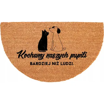 Rohožka PROTISKLUZOVÁ PŮLKRUHOVÁ KOKOSOVÁ ROHOŽKA ODOLNÁ EKOLOGICKÁ 40X70CM