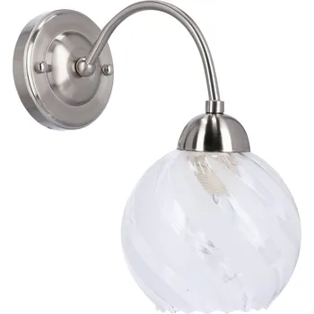 Nástěnné svítidlo Nástěnné svítidlo Baida moderní skleněné stříbrno-bílé do ložnice a obýváku CANDELLUX