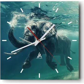 Hodiny Nástěnné hodiny do kuchyně 30x30 Abstrakce Stylové hodiny na skle Loft Tiché