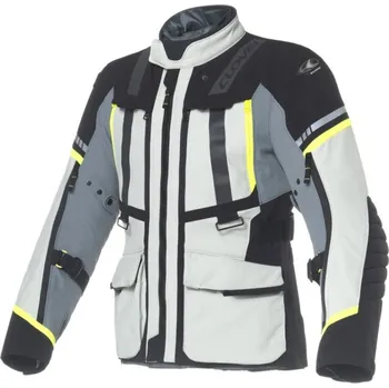 Moto bunda CLOVER bunda SAVANA-4 WP light grey/dark grey/yellow/black - S
