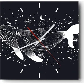 Hodiny Nástěnné hodiny do kuchyně 30x30 Abstrakce Stylové hodiny na skle Loft Tiché