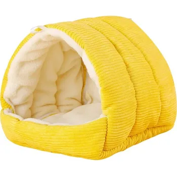 Pelíšek pro psa Teplý pelíšek pro ptáky a malá zvířátka | Úkryt pro zvířátka - žlutá,M 19x19x20cm