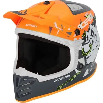 Helma na motorku ACERBIS přilba PROFILE dětská orange/grey - S