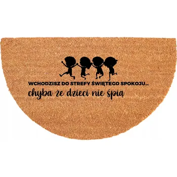 Rohožka PROTISKLUZOVÁ ROHOŽKA ODOLNÁ EKOLOGICKÁ 40X70CM PŮLKRUHOVÁ KOKOSOVÁ