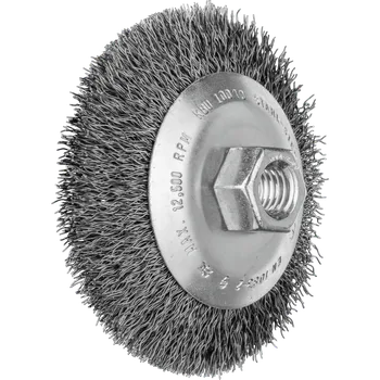 Brusný kotouč Pferd 43316001 | Kuželový kartáč zvlněný drát POS KBU 10010/M14 ST 0,35