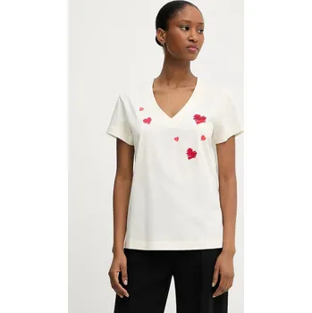 Pánská móda Bavlněné tričko Karl Lagerfeld A3W17017 béžová 01X, vel. M