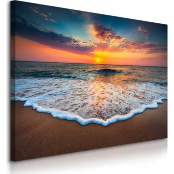 Obraz Obraz do Obýváku ZÁPAD SLUNCE Pláž Moře 30x20
