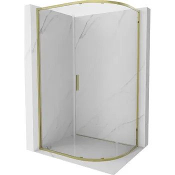 Mexen Exo sprchový kout půlkruhový posuvný 100 x 90 cm, transparentní, zlatý - 8131-100-090-50-00 Sprchové kouty