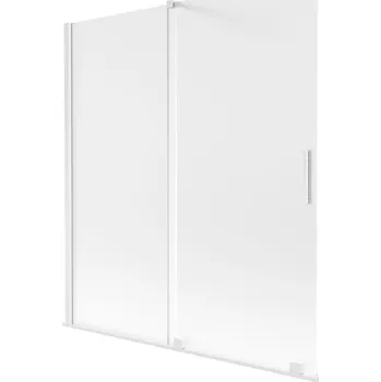 Vanová zástěna Mexen Velar dvoukřídlý vanový paravan posuvný 150 x 150 cm, matný, bílý - 896-150-000-31-20 Vanové zástěny