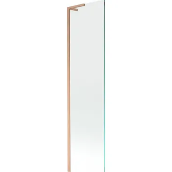 Vanová zástěna Mexen Next L vanová zástěna 1-křídlová 50 x 150 cm, transparentní, kartáčovaná měď - 895-050-000-03-00-65 Vanové zástěny