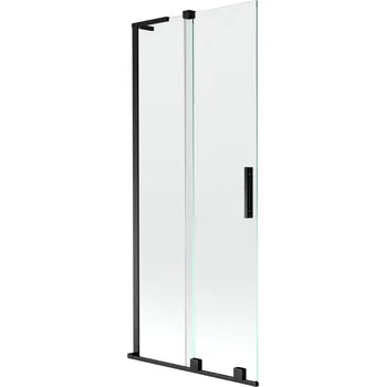 Vanová zástěna Mexen Velar L dvojdílná vanová stěna, posuvná 85 x 150 cm, průhledná, černá - 896-085-003-01-70 Vanové zástěny