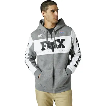 Pánská mikina FOX mikina HONDA FLEECE Zip heather graphite - XL