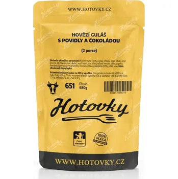 Hotové jídlo Hotovky Hovězí guláš s povidly a čokoládou (2 porce) 680g