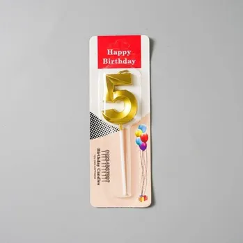 Dortová svíčka Dortisimo Svíčka zlatá číslo 5