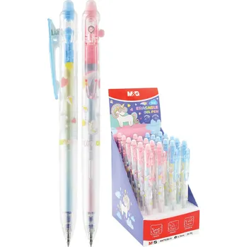 M&G iErase Unicorn gelový/gumový váleček (mix barev) - modrá náplň